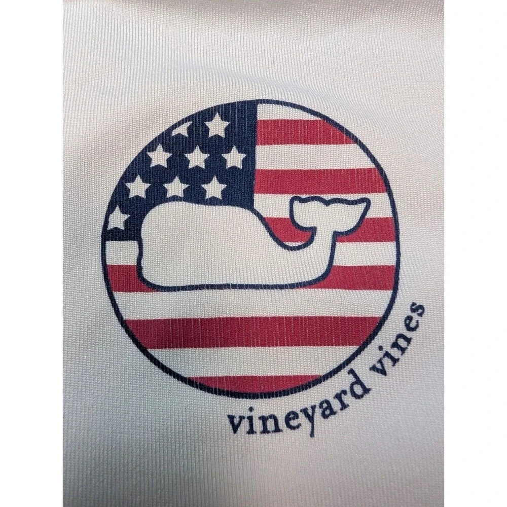 Vineyard Vines Performance boys  Small Long Sleeve T-Shirt White Swim Shirt